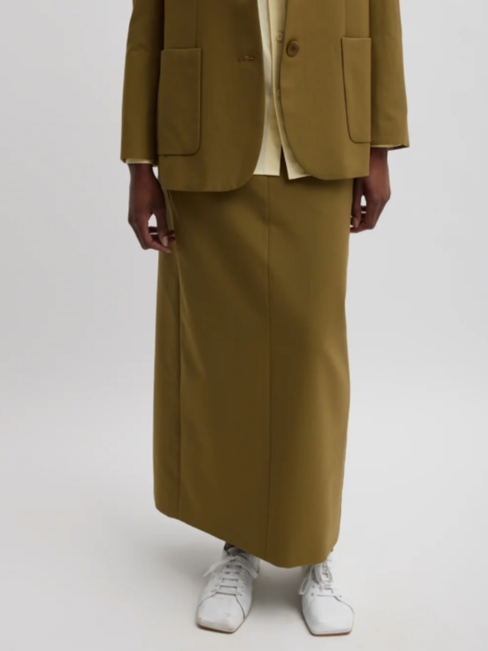 Tibi Tropical Wool Maxi Trouser Skirt Dark Hazel Size 4